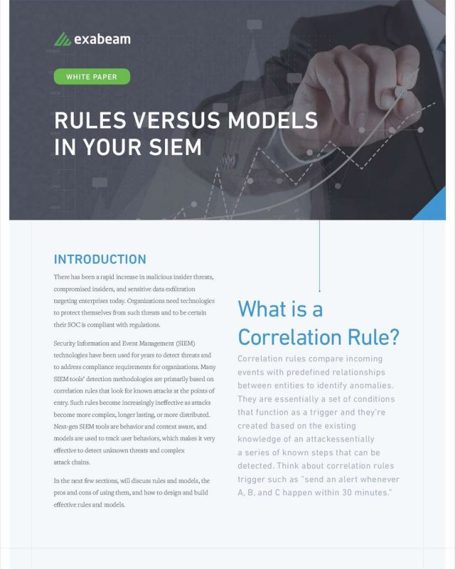 Rules Versus Models in Your SIEM