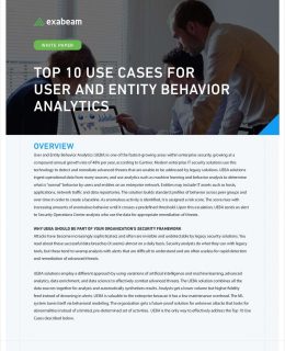 Top 10 Use Cases for User and Entity Behavior Analytics