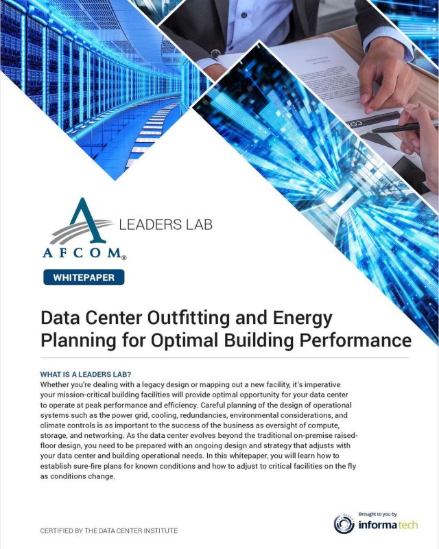 Data Center Outfitting and Energy Planning for Optimal Building Performance