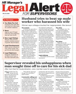 HR Manager's Legal Alert for Supervisors Newsletter: May 26 Edition
