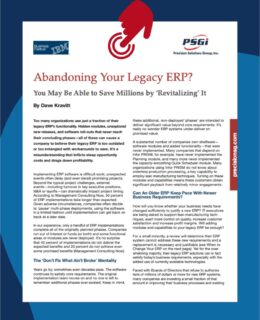 Abandoning Your Legacy ERP?