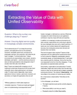 Extracting the Value of Data with Unified Observability