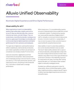 Alluvio Unified Observability With Riverbed