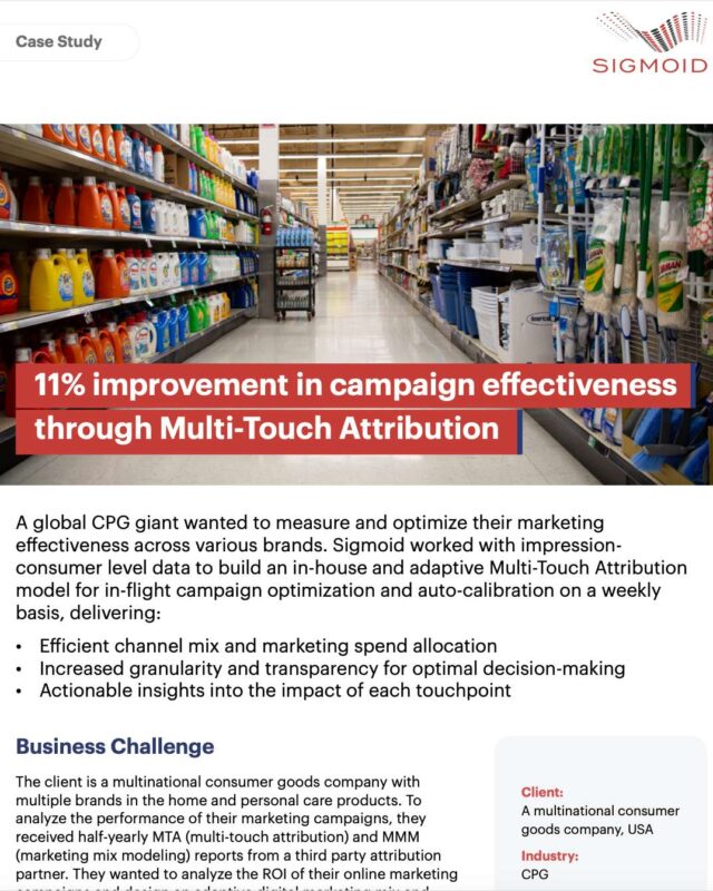 Increase the ROI of marketing investments with ML based Multi Touch Attribution