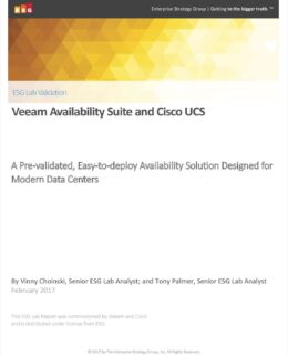 ESG Lab Validation: Veeam Availability Suite and Cisco UCS