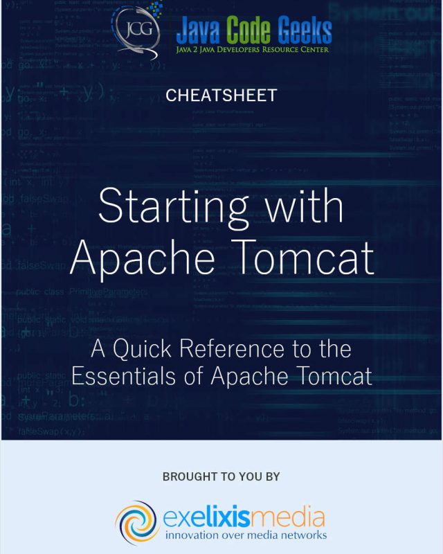 Starting with Apache Tomcat Cheatsheet