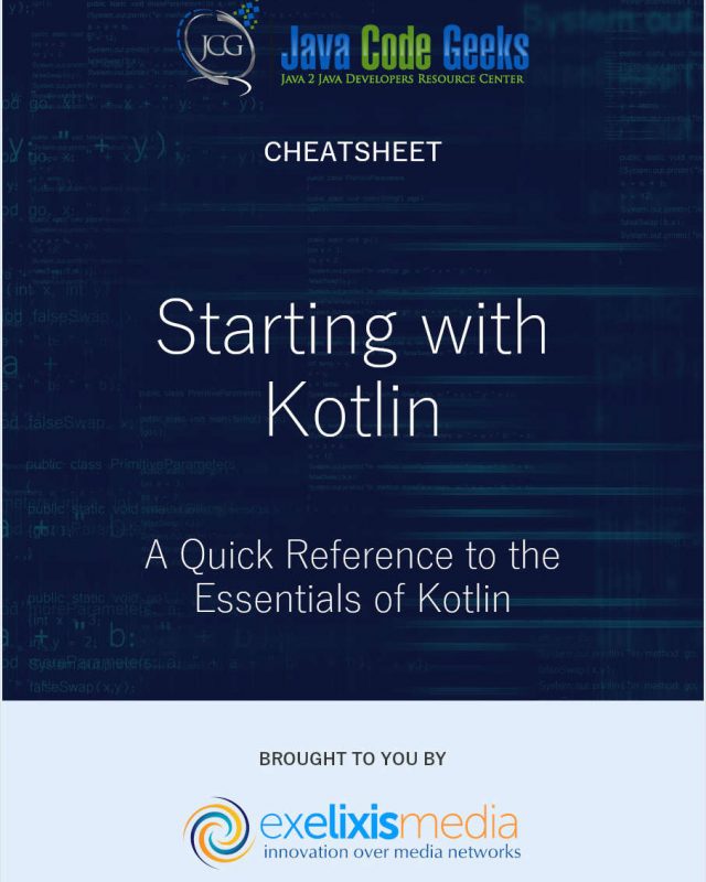 Starting with Kotlin Cheatsheet