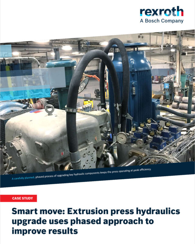 Smart move: Extrusion press hydraulics upgrade uses phased approach