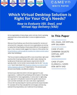 Virtual Desktop Buyer's Guide for VDI, DaaS & VAD