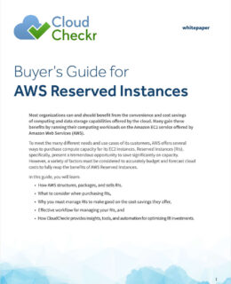 Buyer's Guide for AWS Reserved Instances