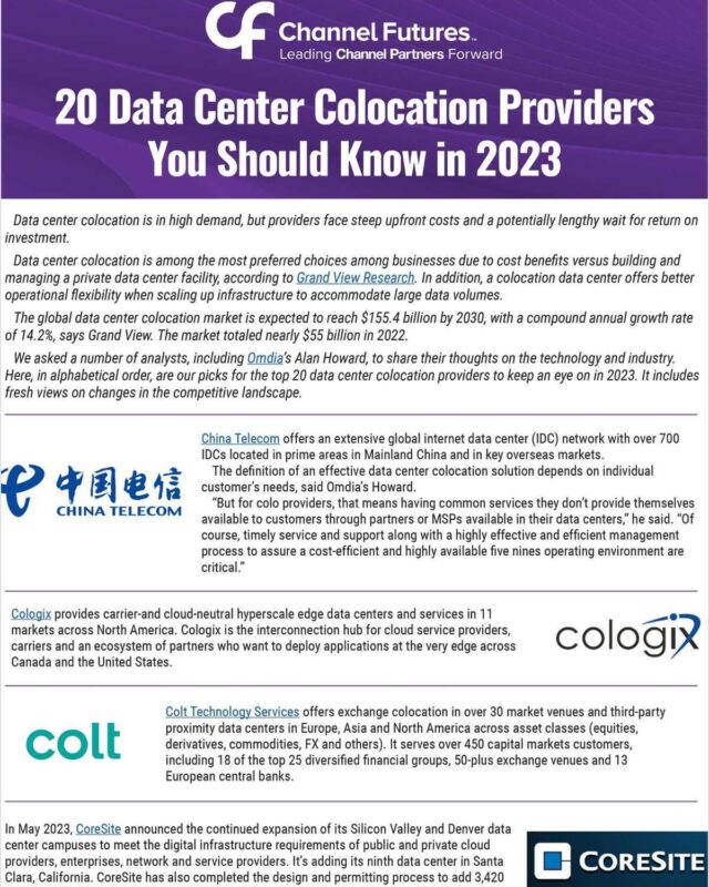 The Top 20 Data Center Colocation Providers to Know in 2023
