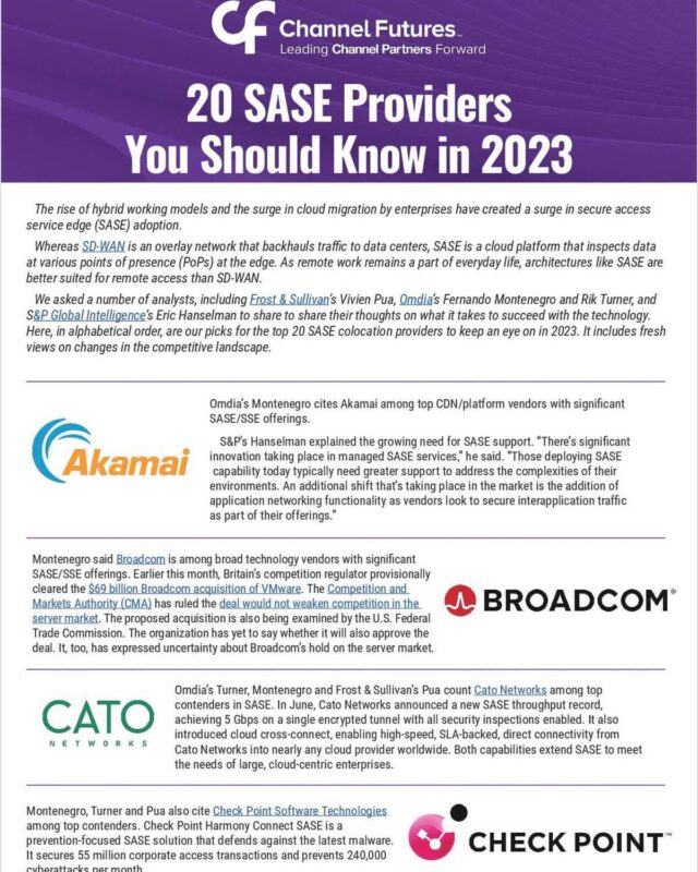 The Top 20 SASE Providers to Know in 2023