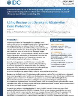 Using Backup as a Service to Modernize Data Protection