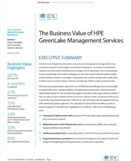 The Business Value of HPE GreenLake Management Services