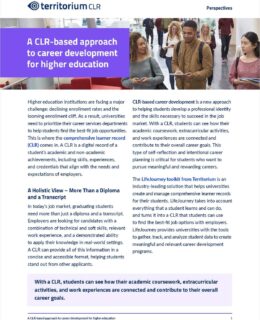 A CLR-Based Approach to Career Development for Higher Education
