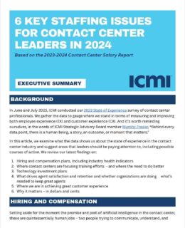 6 Key Staffing Issues for Contact Center Leaders In 2024