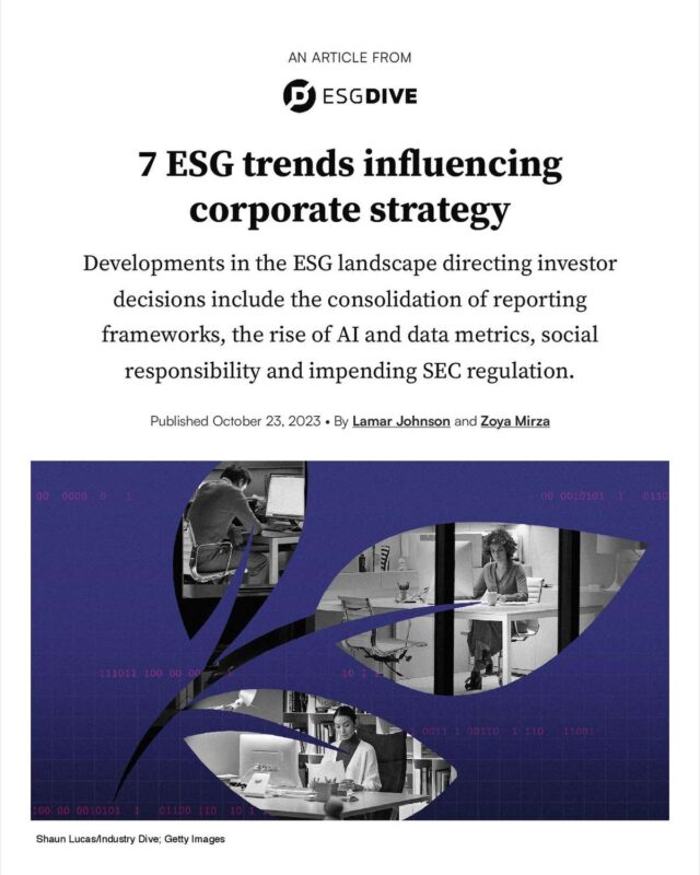 7 ESG Trends Influencing Corporate Strategy