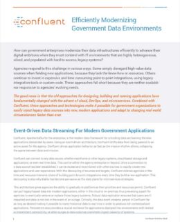 Efficiently Modernizing Government Data Environments with Apache Kafka