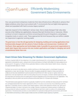 Efficiently Modernizing Government Data Environments