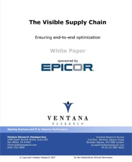 The Visible Supply Chain: Ensuring End-to-End Optimization