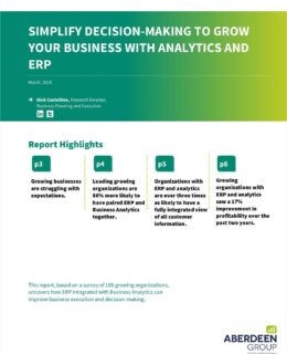 Simplify Decision-Making to Grow Your Business with Analytics and ERP