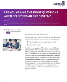 Are You Asking the Right Questions When Selecting an ERP System?