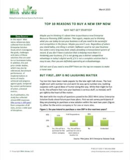 Top 10 Reasons to Buy a New ERP Now