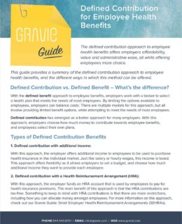 Small Business Tips: Control Costs and Improve Choice with Defined Contribution Health Benefits