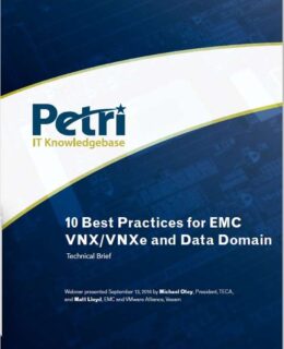 Best Practices for Managing EMC VNX/VNXe and Data Domains