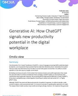 Generative AI: How ChatGPT signals new productivity potential in the digital workplace