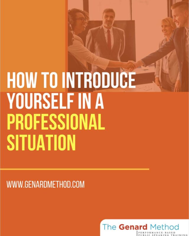How to Introduce Yourself in a Professional Situation