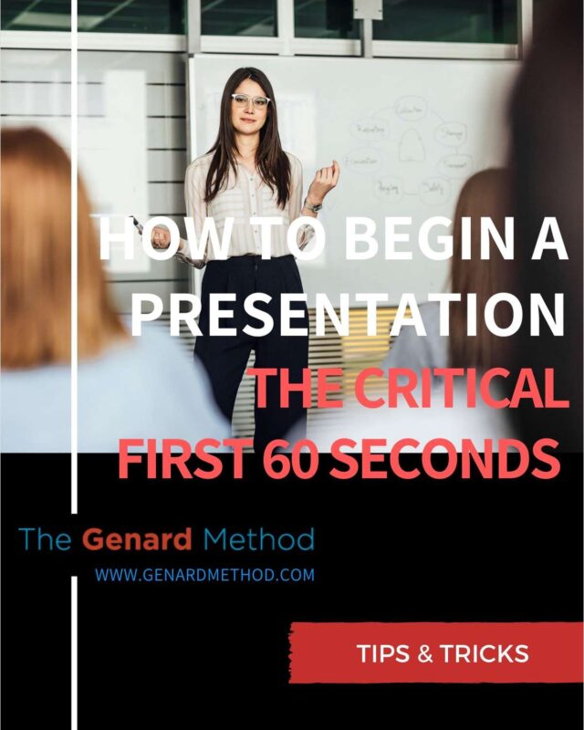 How to Begin a Presentation: The Critical First 60 Seconds