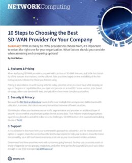 10 Steps to Choosing the Best SD-WAN Provider for Your Company