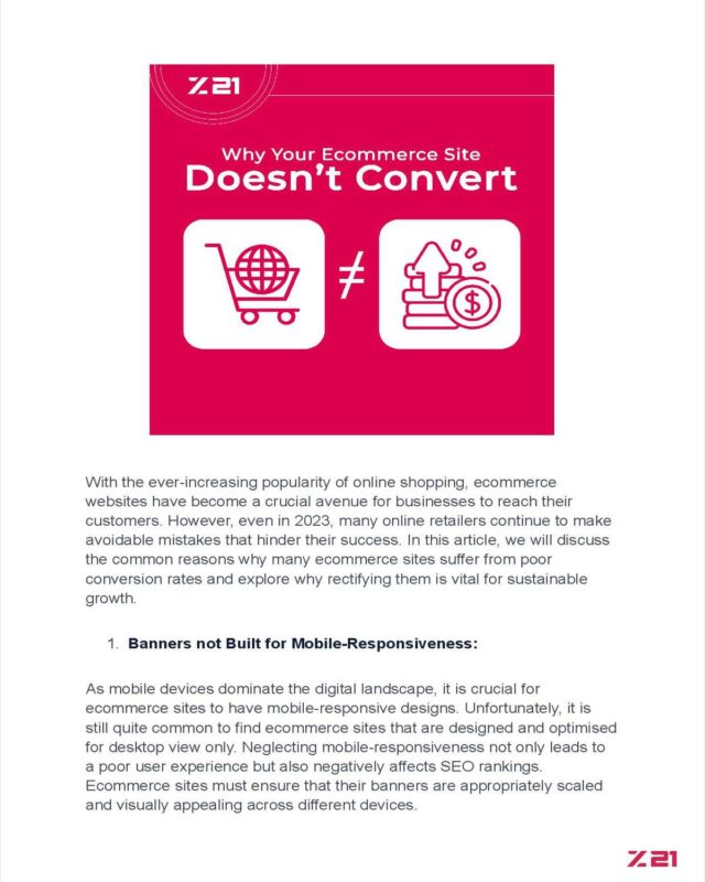 Why Your Ecommerce Site Doesn't Convert