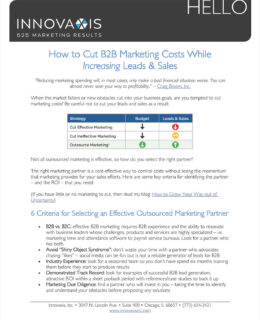 How to Cut B2B Marketing Costs and Increase Leads & Sales