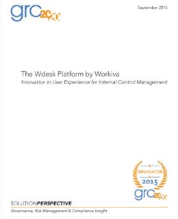 The Wdesk Platform by Workiva: Innovation in User Experience for Internal Control Management