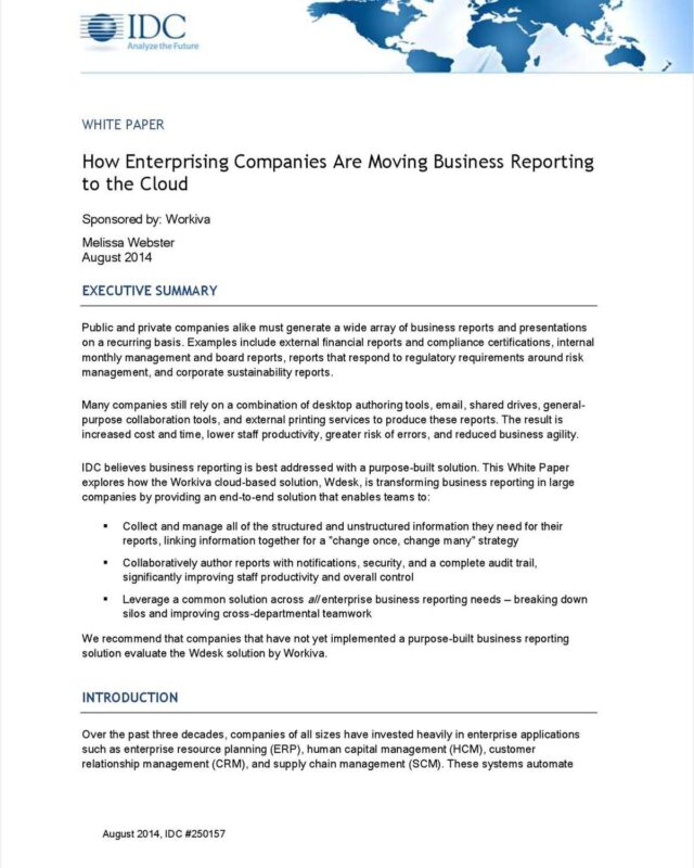 How Enterprising Companies Are Moving Business Reporting to the Cloud