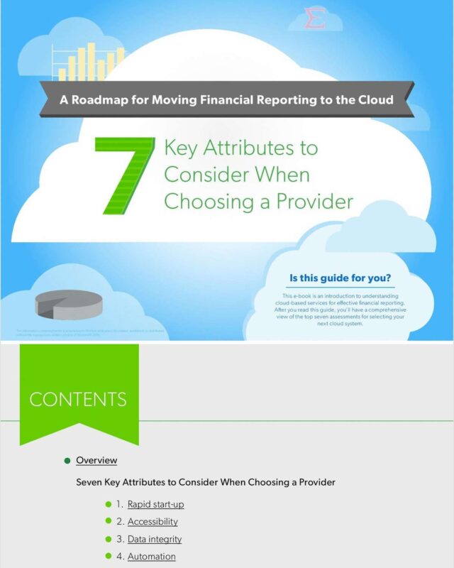 Moving Financial Reporting to the Cloud