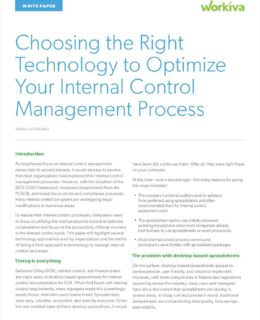 Choosing the Right Technology for Internal Control Management