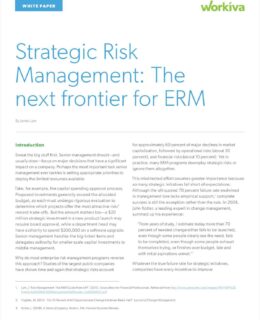 Be Prepared for the Next Frontier in ERM--Strategic Risk