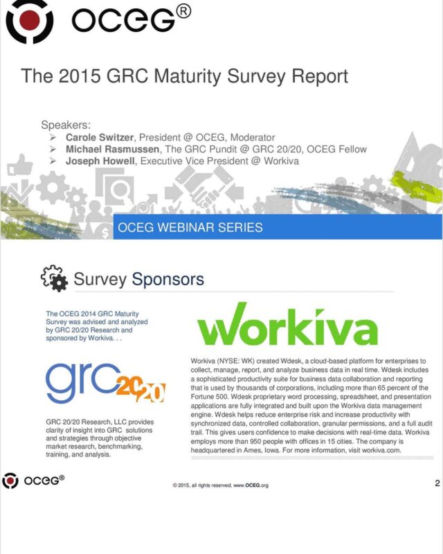 OCEG Survey: How Does Your GRC System Stack Up?