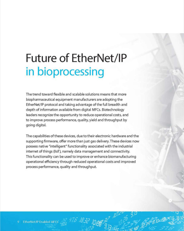 Achieving a Competitive Advantage in the Science and Business of Biotech with EtherNet/IP Enabled MFCs