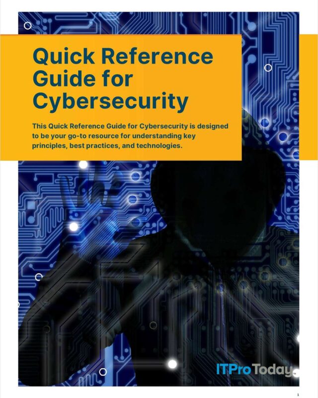 Quick Reference Guide for Cybersecurity