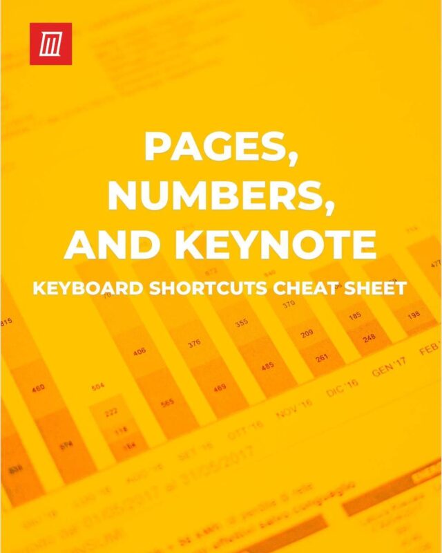 Keyboard Shortcuts for Pages, Numbers, and Keynote