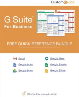 G-Suite for Business -- Free Reference Card Bundle
