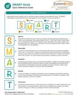 SMART Goals Quick Reference Guide