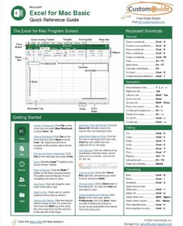 Excel for Mac Basics -- Quick Reference Guide